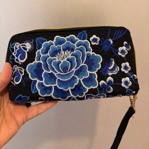 NWOT Embroidered Wristlet